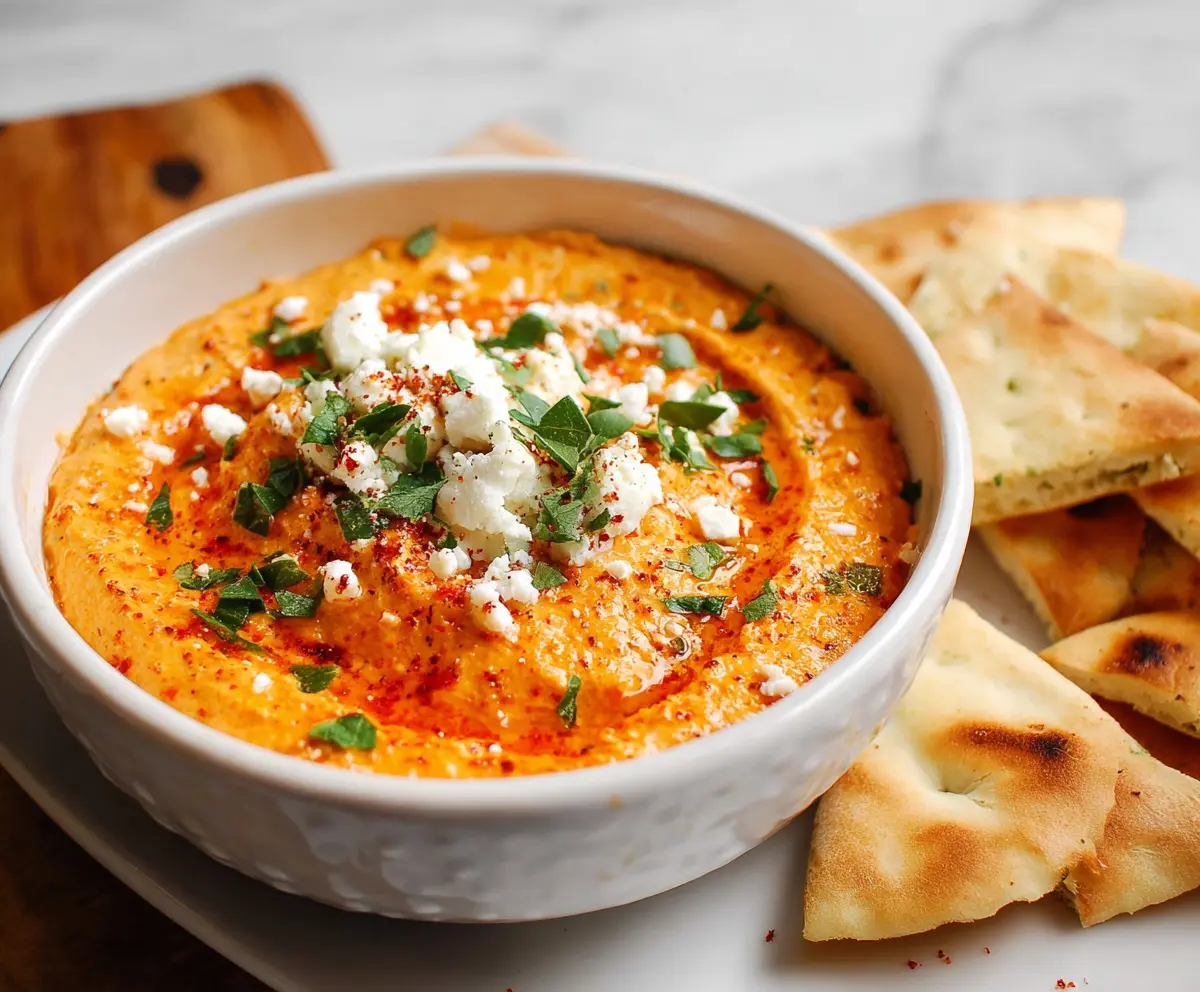 Roasted Red Pepper and Feta Dip