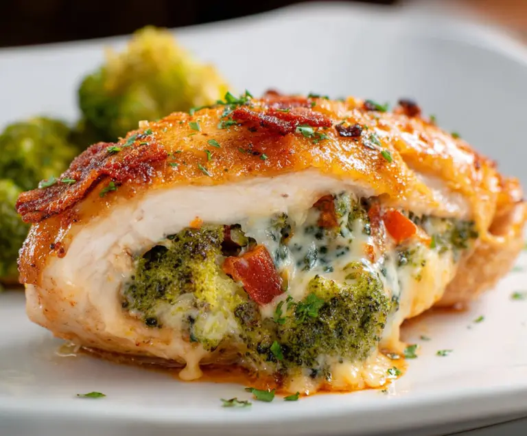 Broccoli stuffed chicken breast