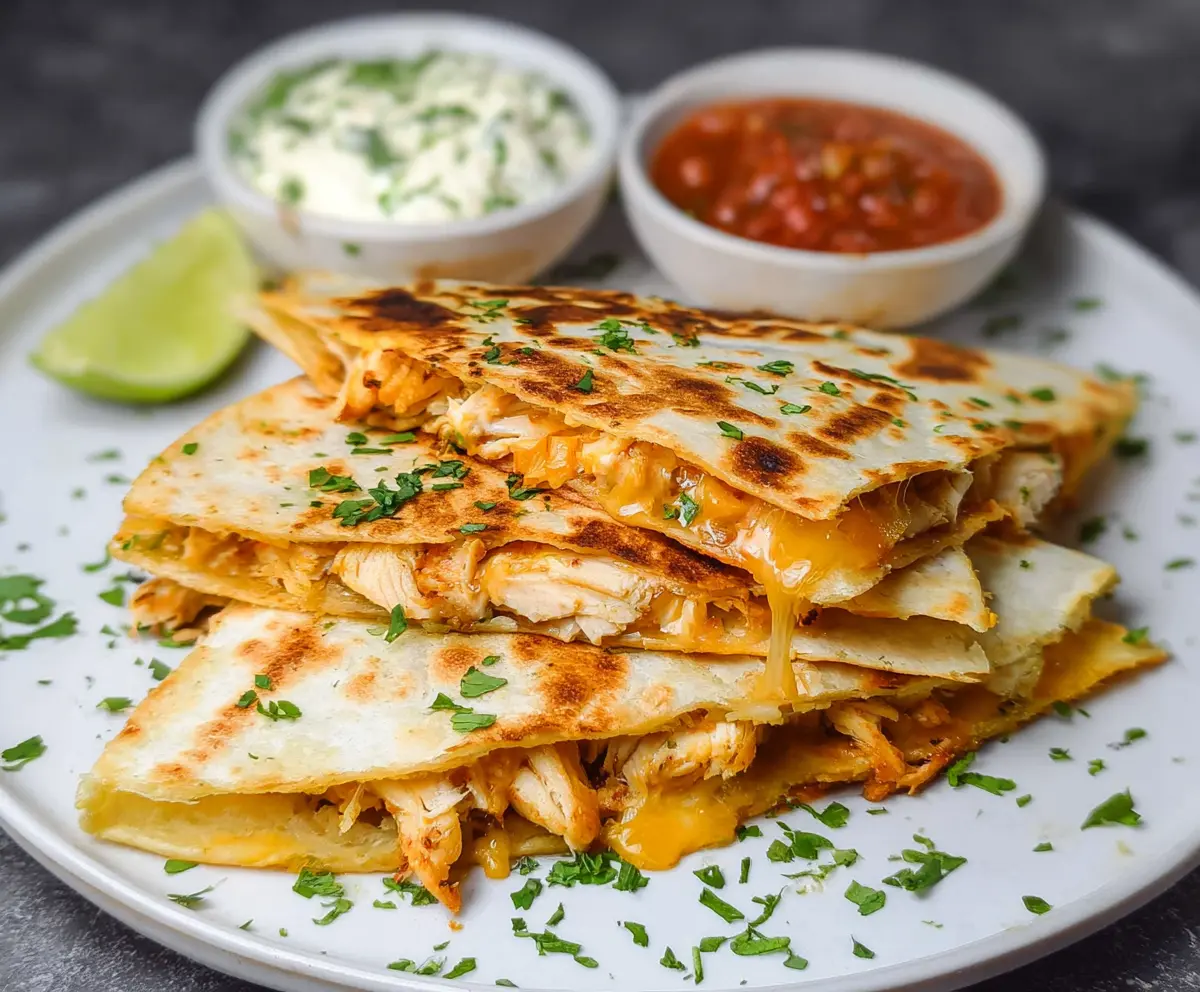 Easy Cheesy Chicken Quesadillas