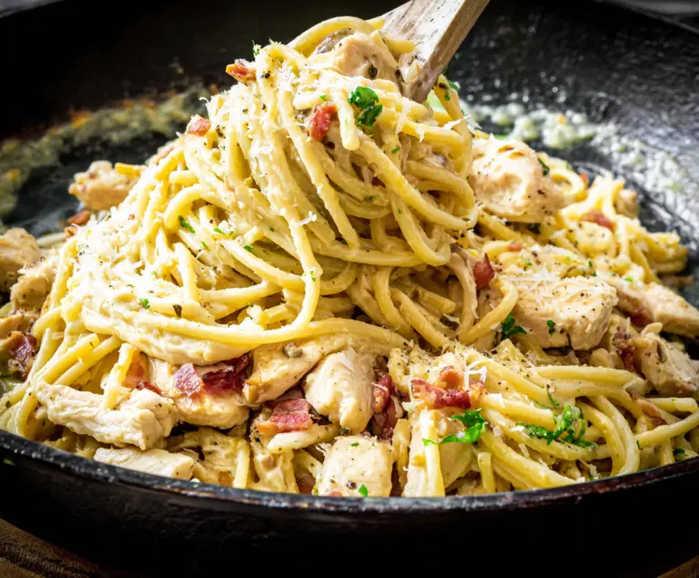 Chicken carbonara pasta