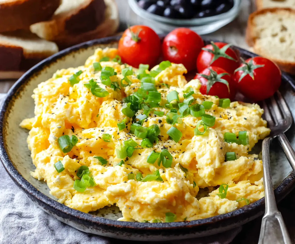 Creamy Cottage Cheese Scrambled Eggs