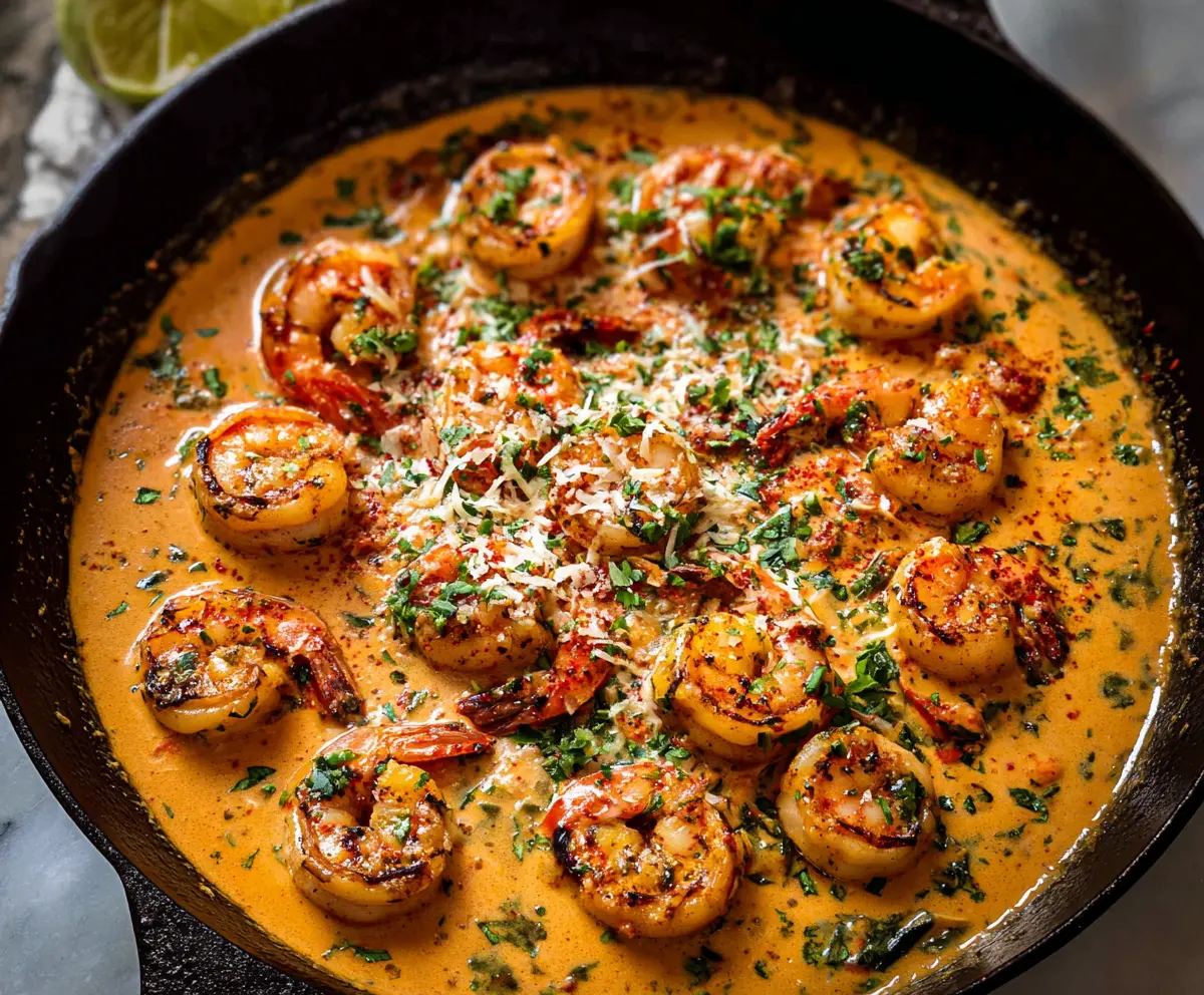 Creamy Garlic-Paprika Shrimp Skillet