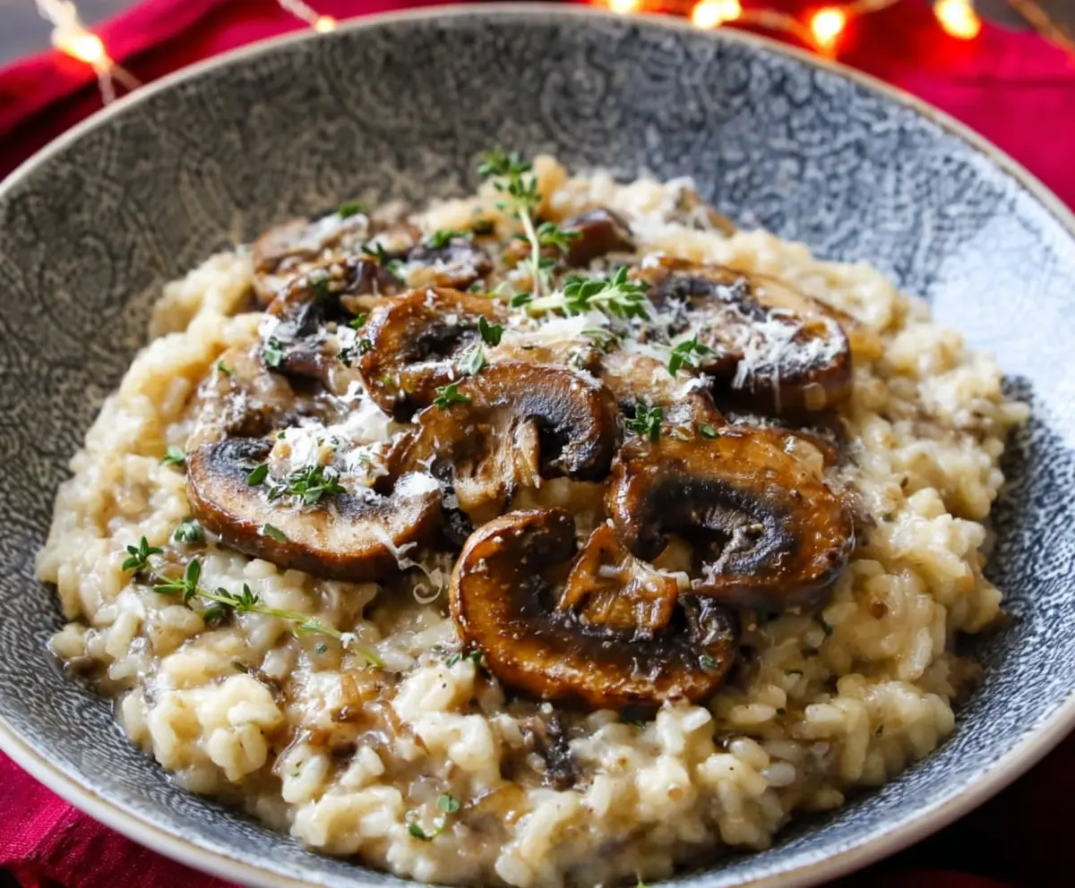 Creamy Mushroom Risotto for Two