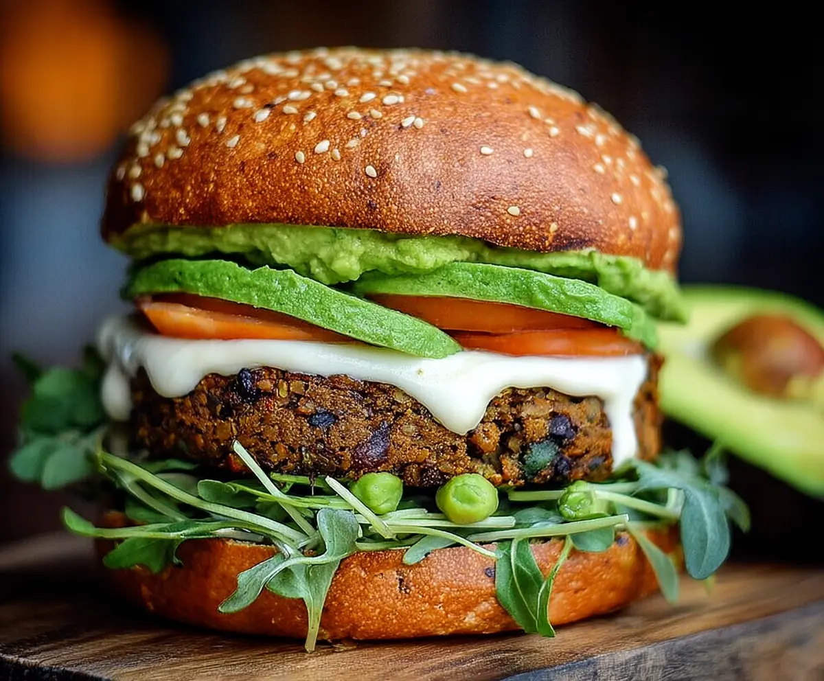 Easy Green Goddess Black Bean Burger