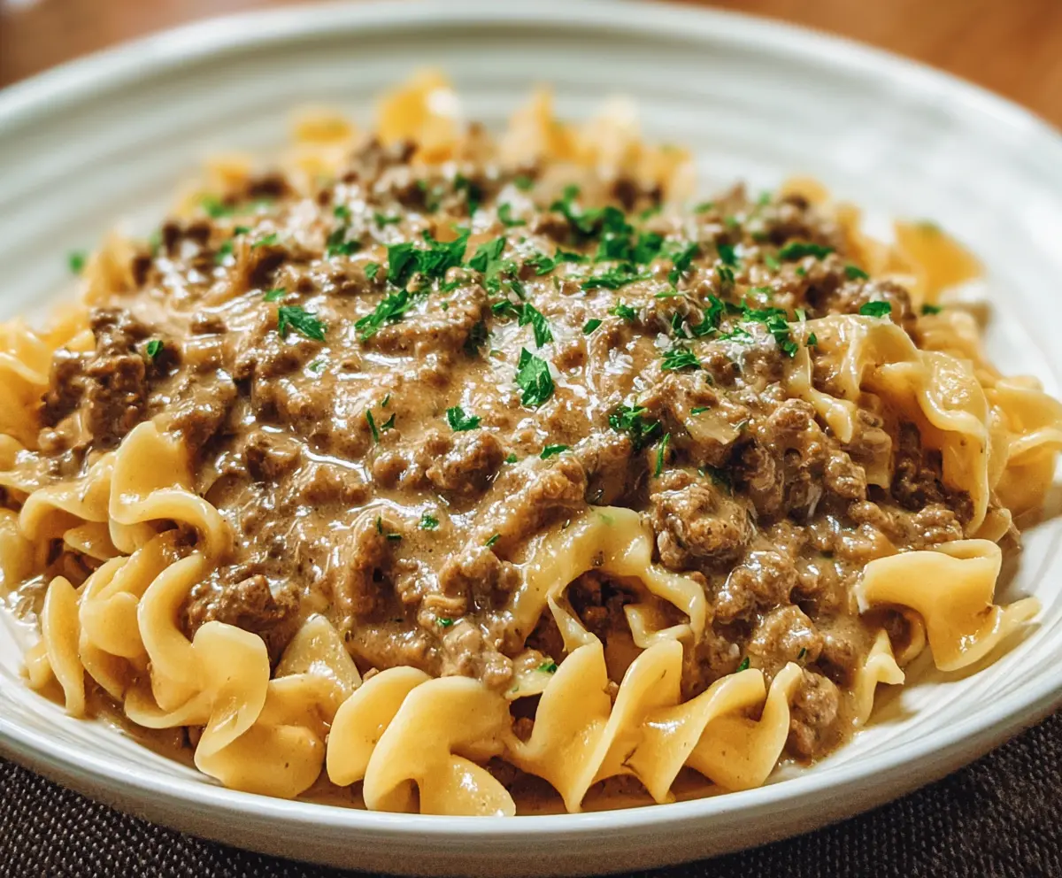 Easy Ground Beef Stroganoff Recipe