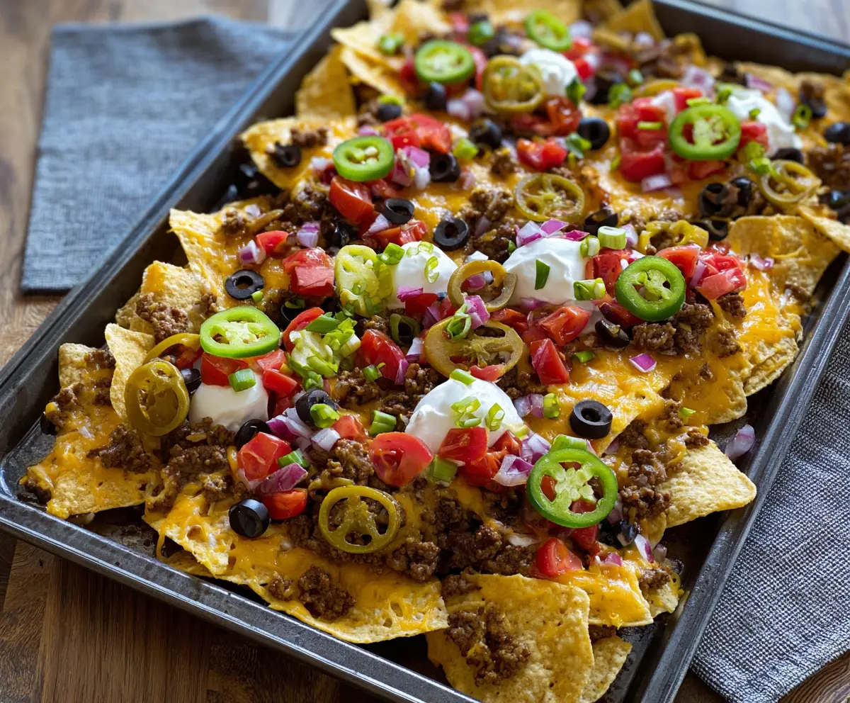Easy Loaded Sheet Pan Nachos