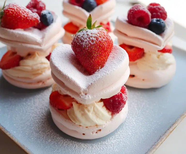 Mini Heart Pavlovas