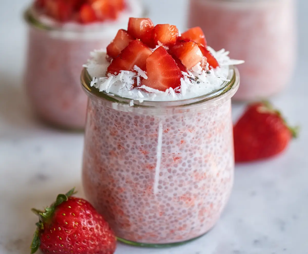 Easy Strawberry Coconut Chia Pudding