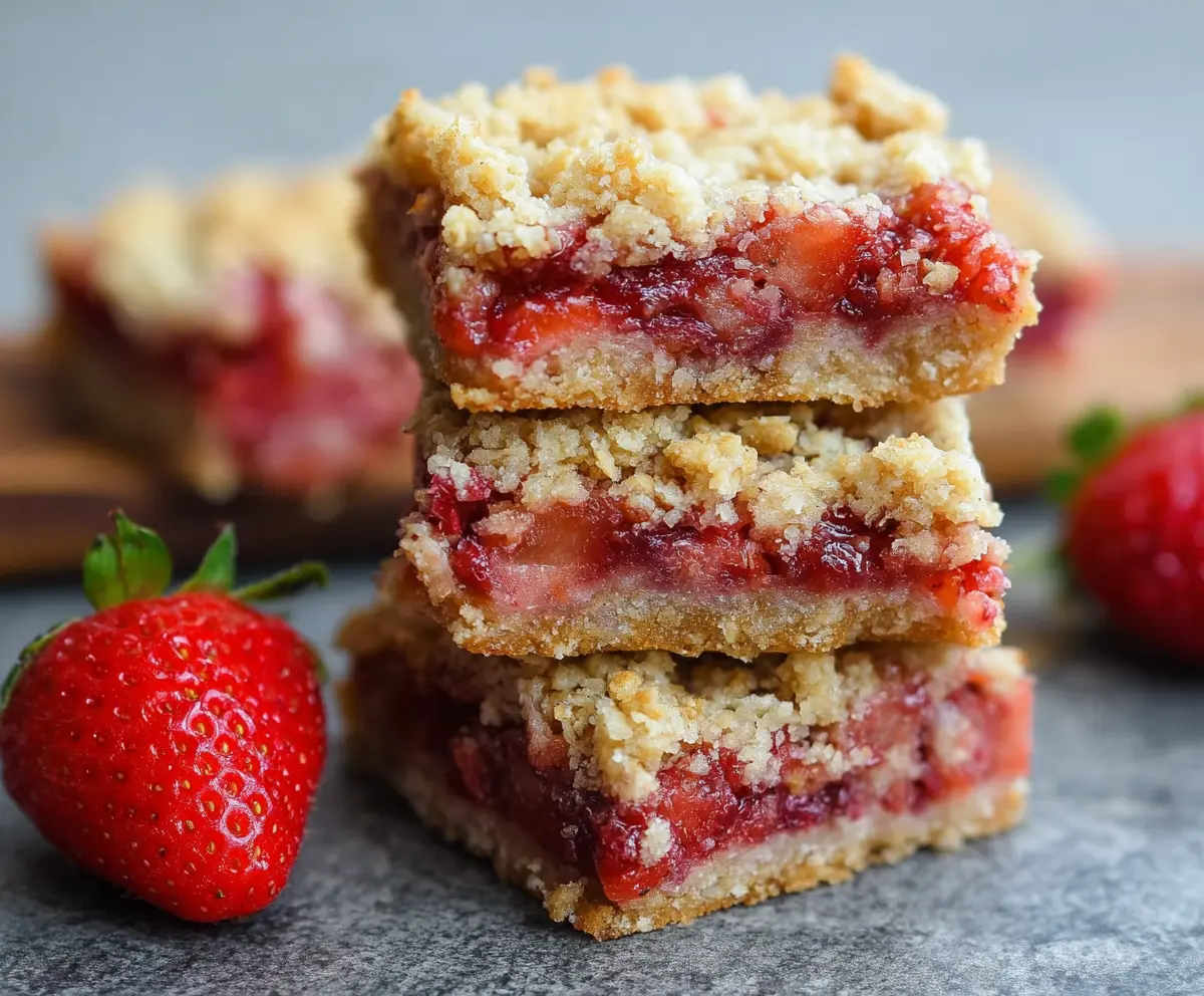 Easy Strawberry Oatmeal Bars Recipe
