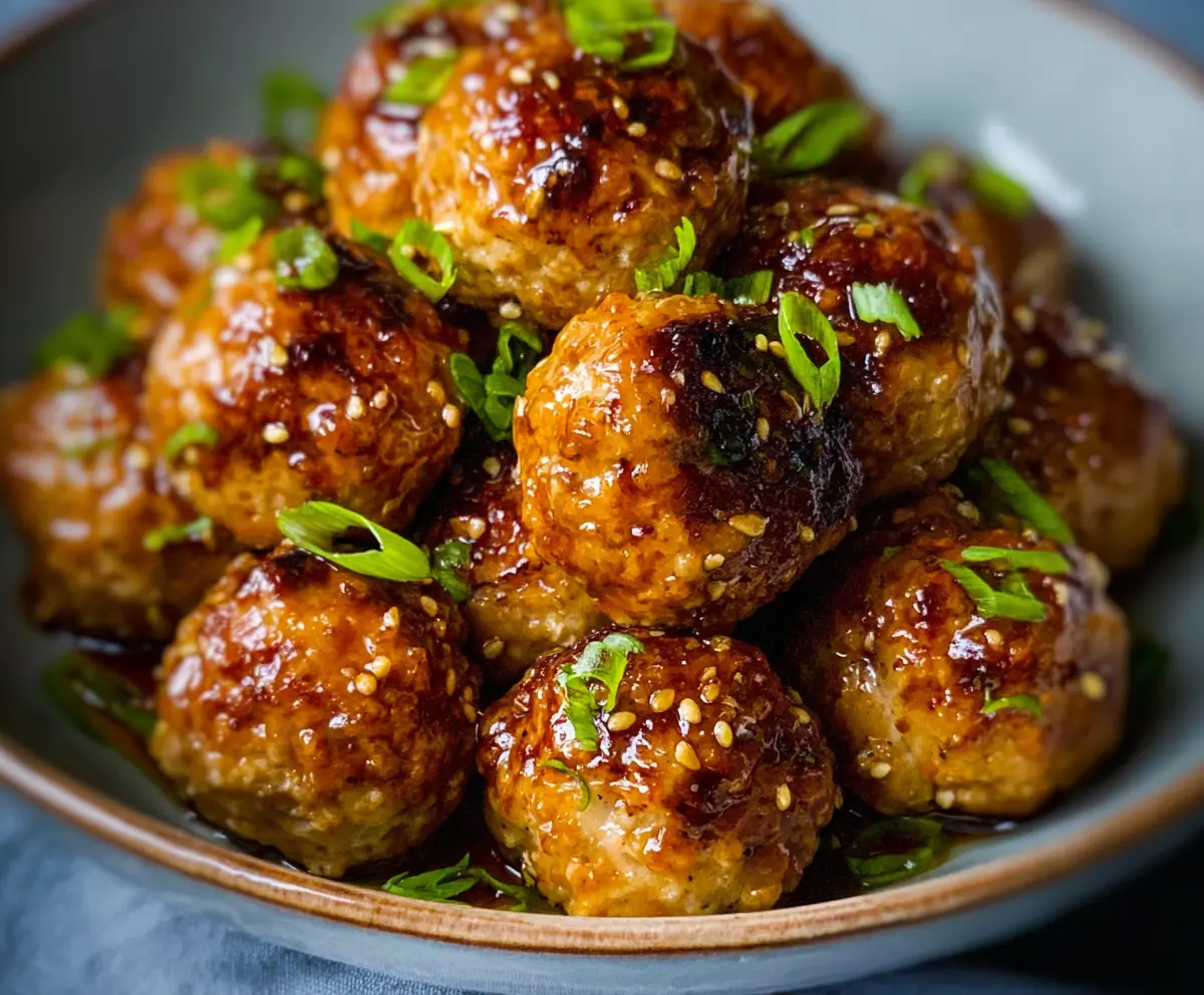 Easy Honey Garlic Chicken Meatballs