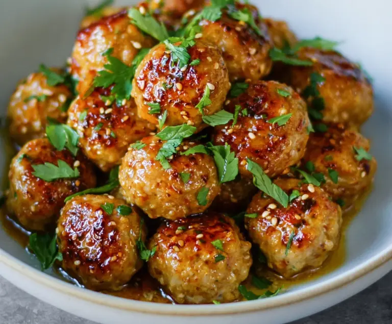 Honey Garlic Chicken Meatballs