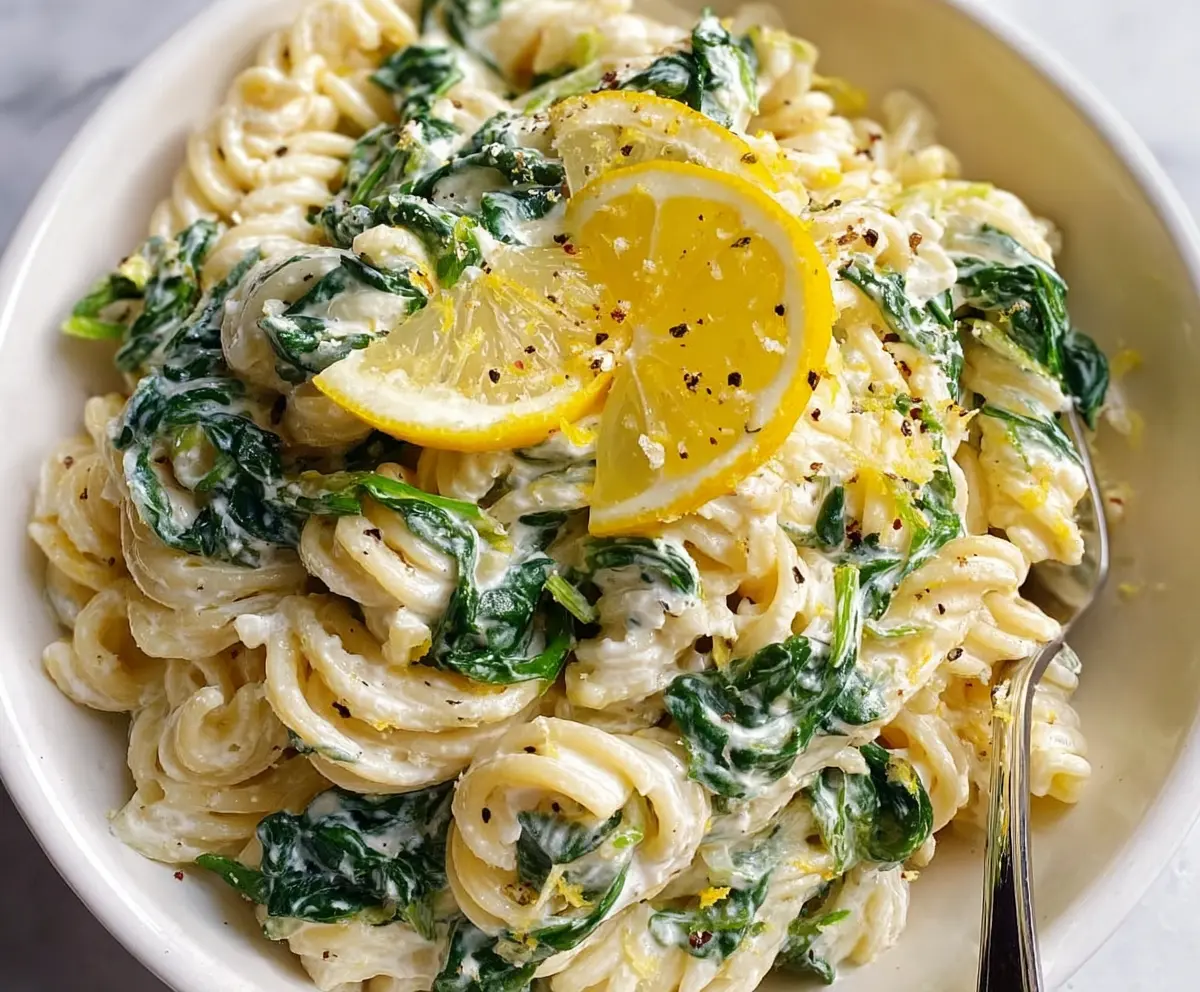 Easy Lemon Ricotta Spinach Pasta