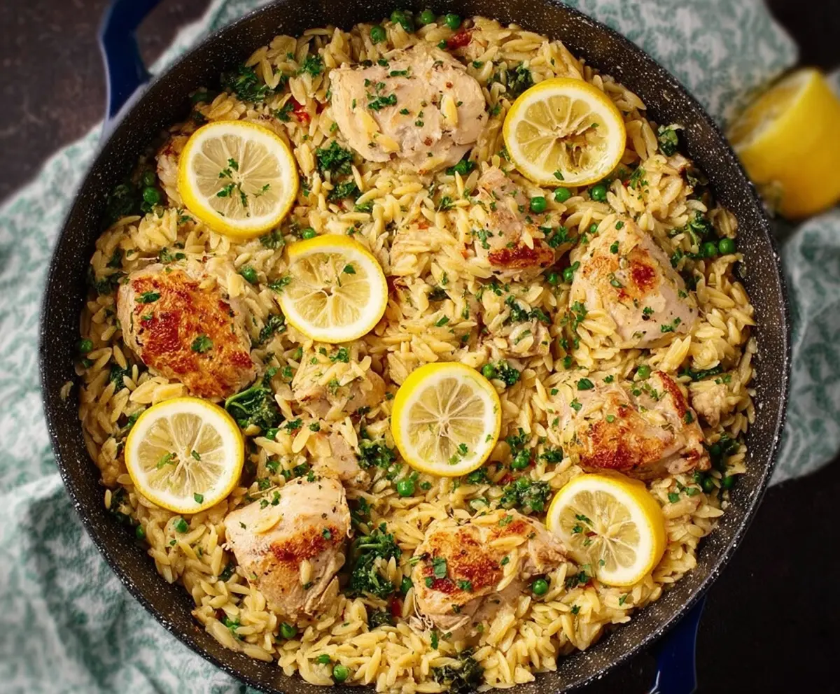Easy One Pot Lemon Chicken Orzo