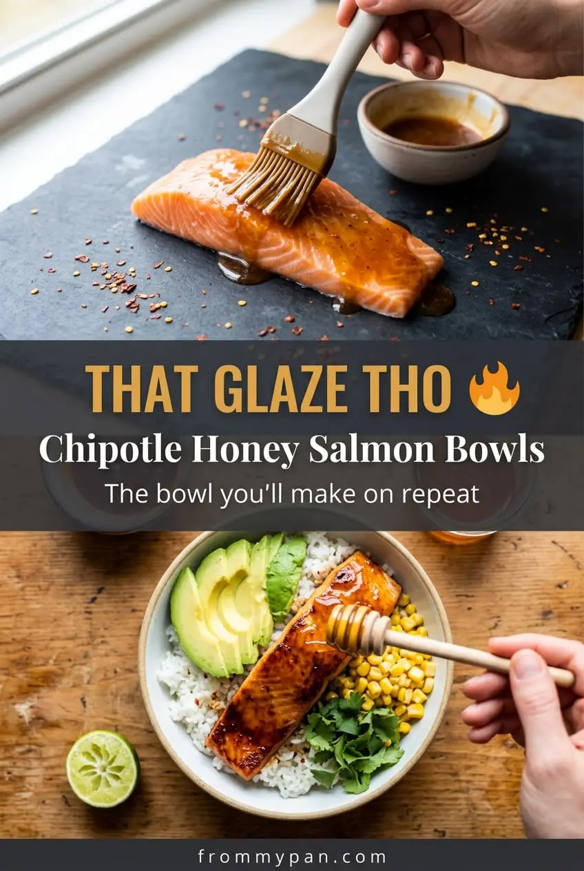Chipotle Honey Salmon Bowls smoky-sweet rice avocado