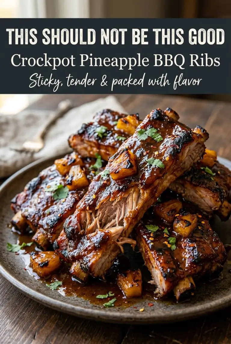 Crockpot Pineapple BBQ Ribs