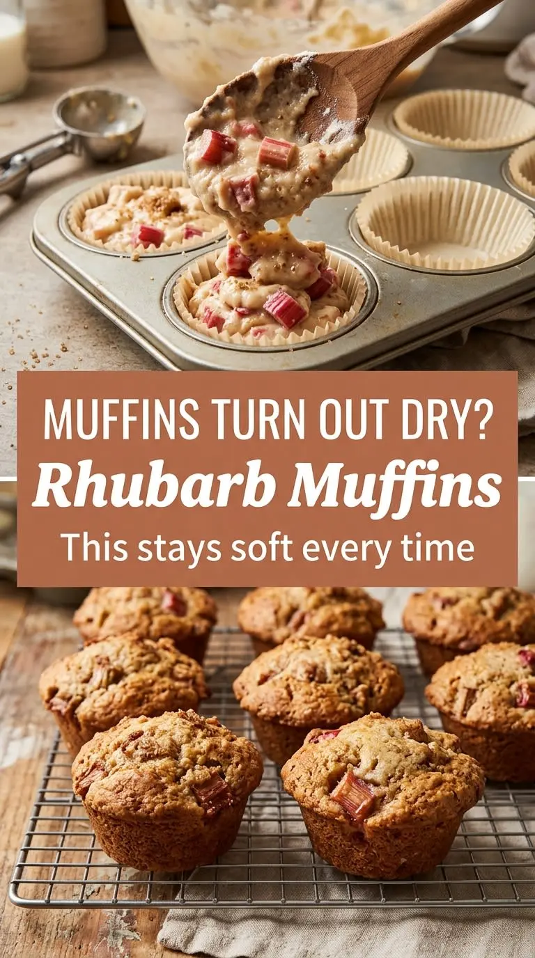 Rhubarb Muffins soft fluffy tart