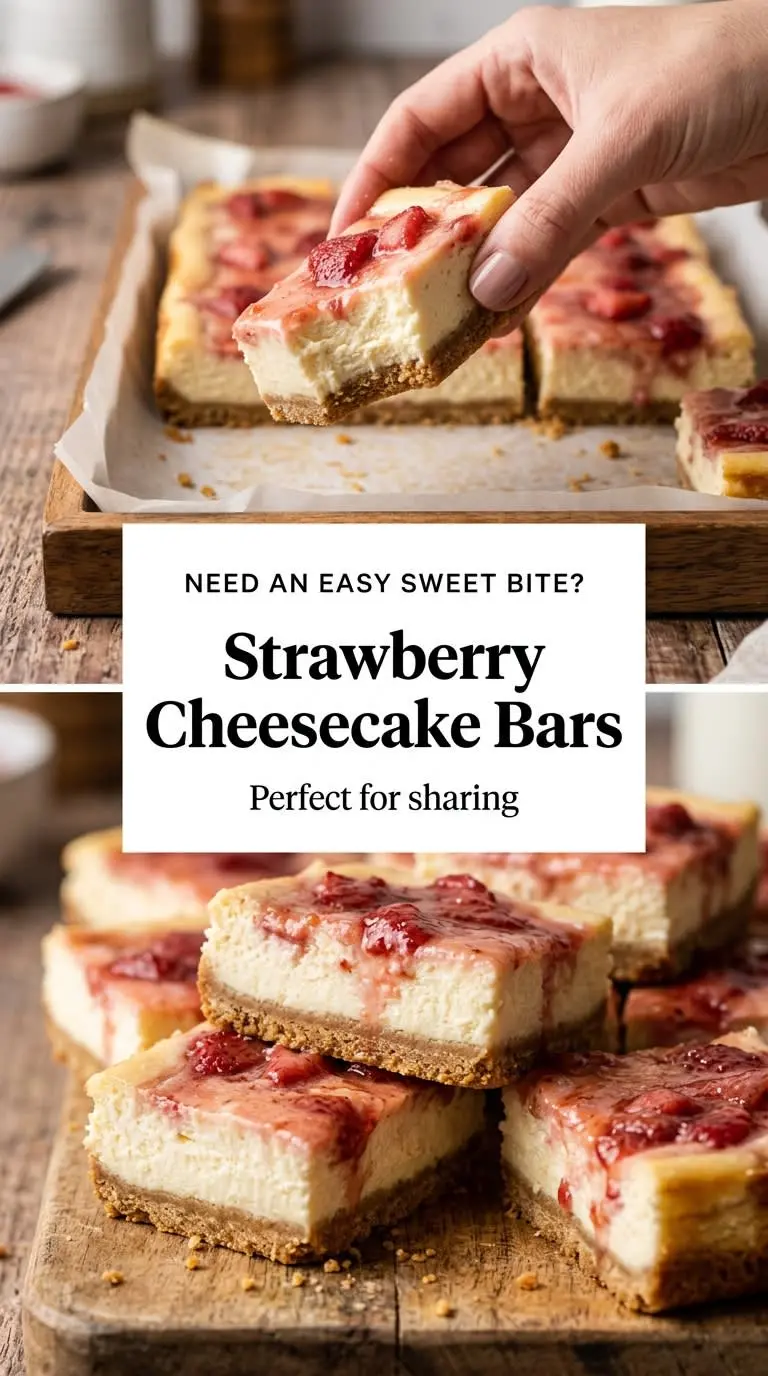Strawberry Cheesecake Bars creamy strawberry bars
