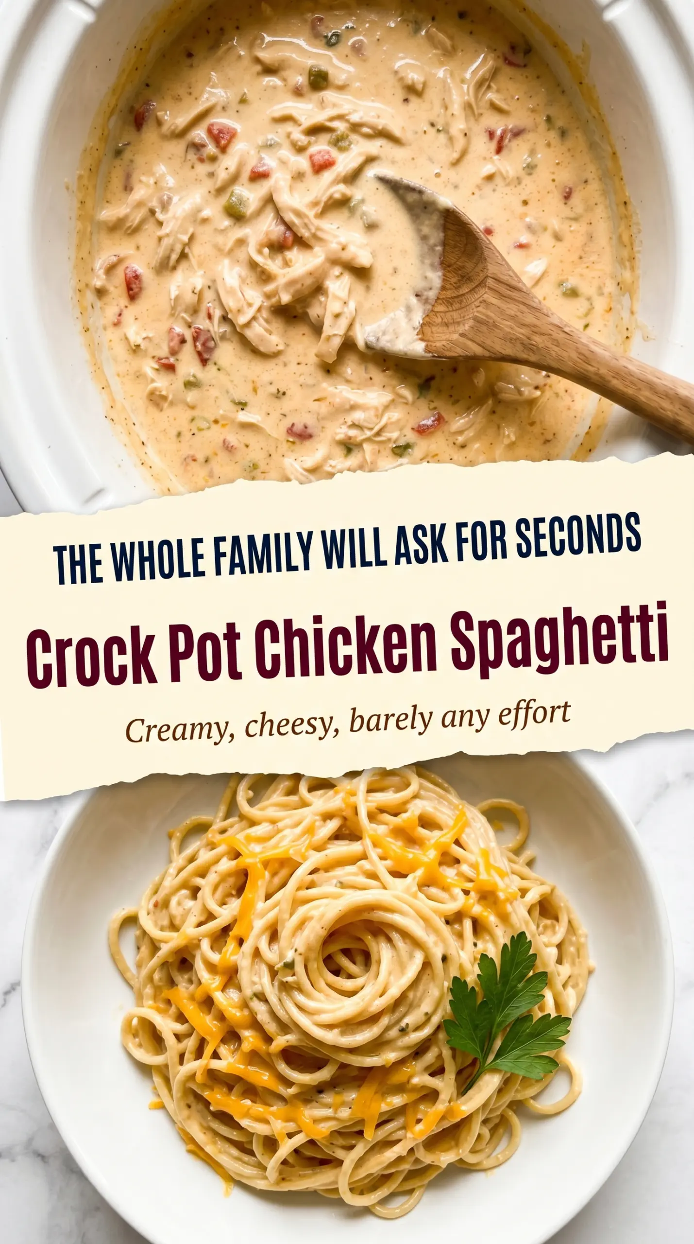 Crock Pot Chicken Spaghetti