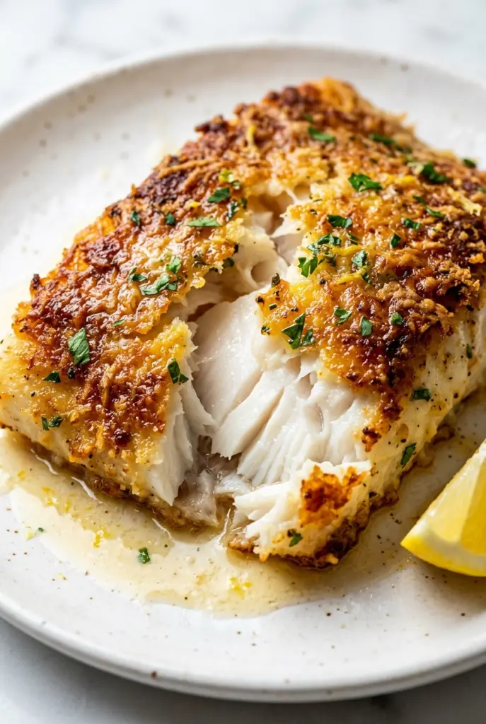 Parmesan Crusted Halibut