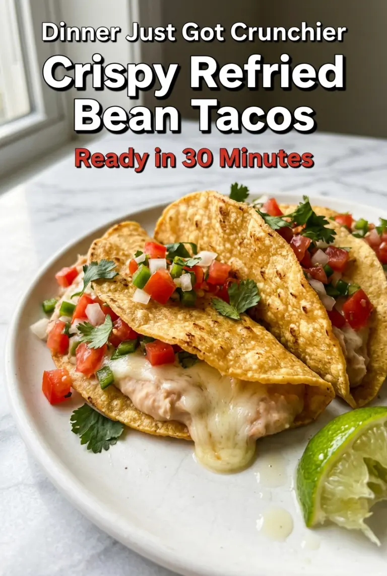 Crispy Refried Bean Tacos