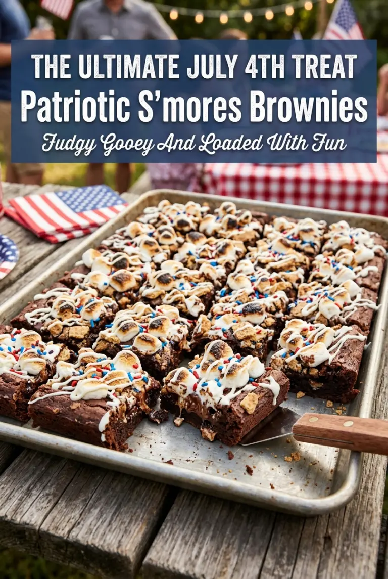 Patriotic S’mores Brownies