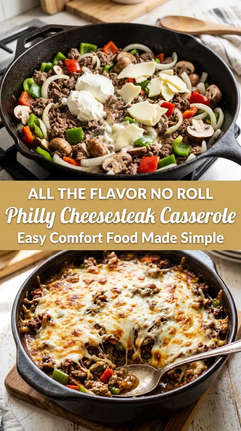 Philly Cheesesteak Casserole