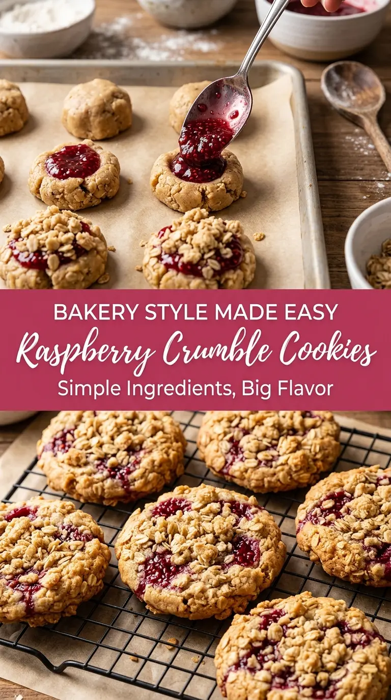 Raspberry Crumble Cookies (Costco Copycat)