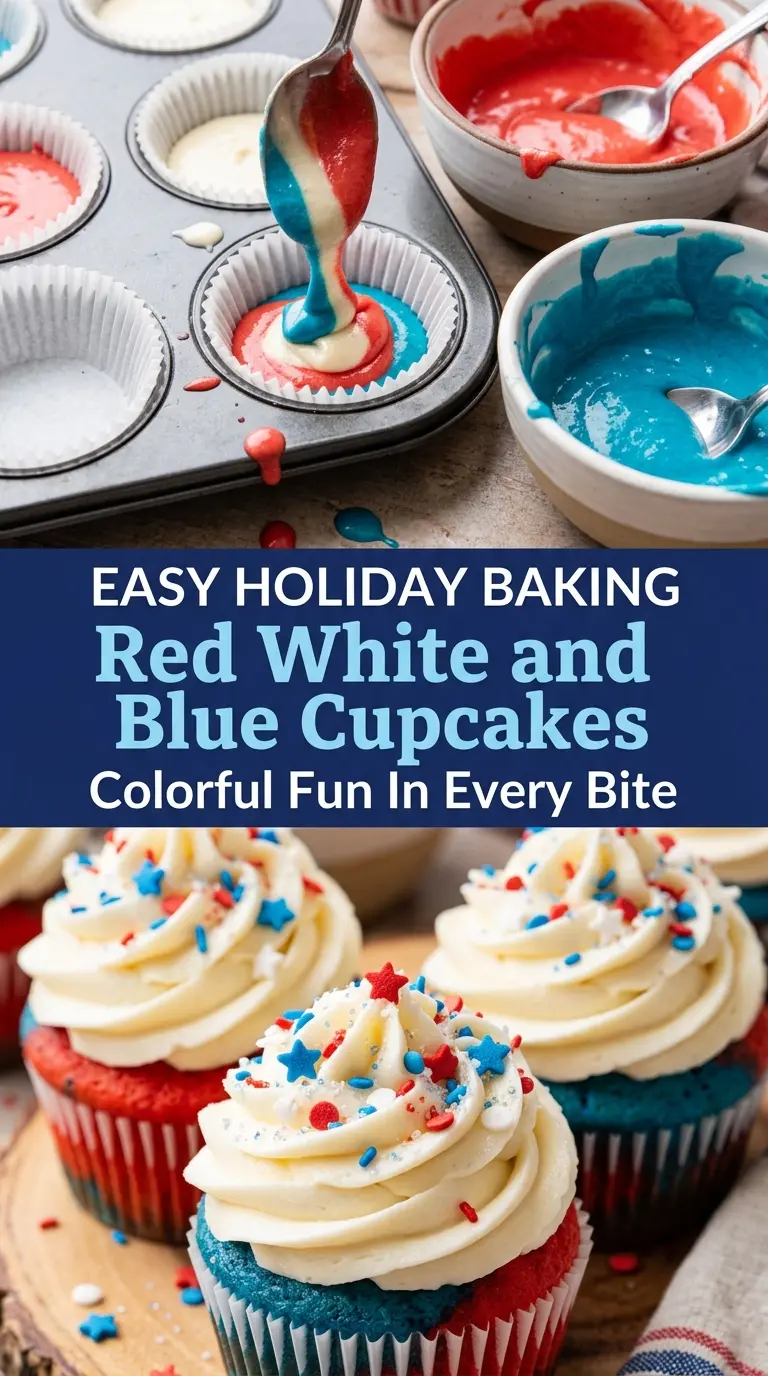 Red White and Blue Cupcakes festive patriotic