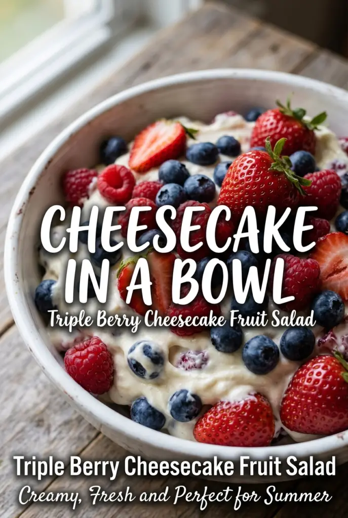 Triple Berry Cheesecake Fruit Salad
