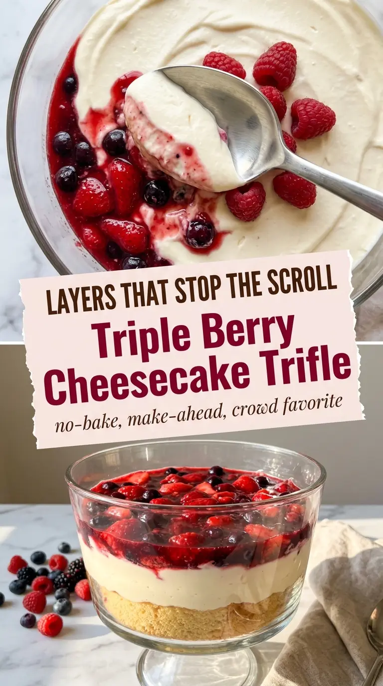 Triple Berry Cheesecake Trifle