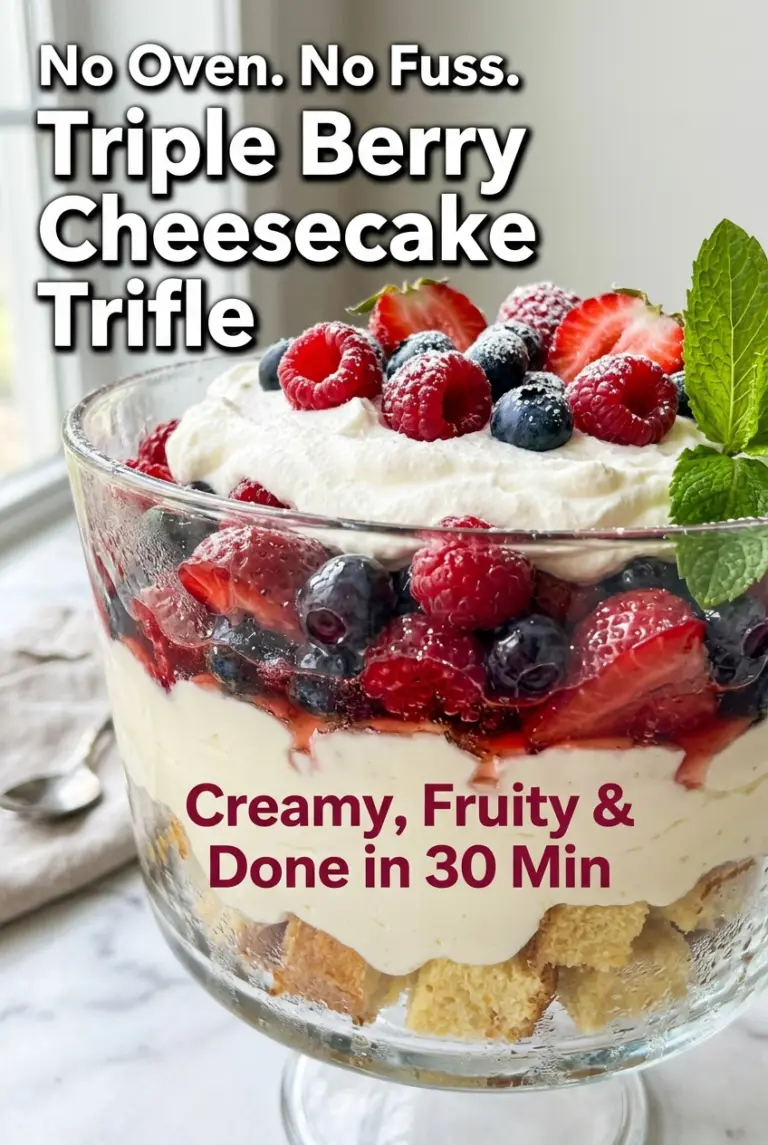 Triple Berry Cheesecake Trifle