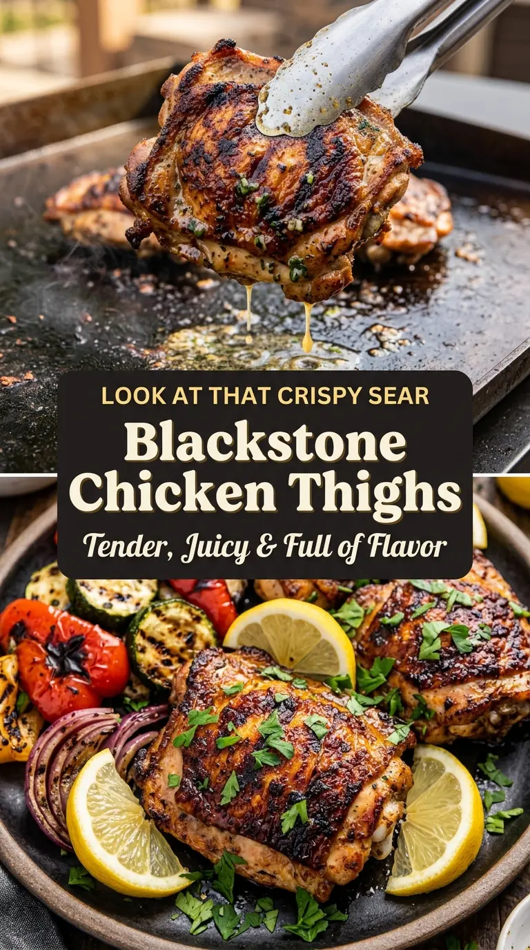Blackstone chicken thighs juicy smoky garlic butter