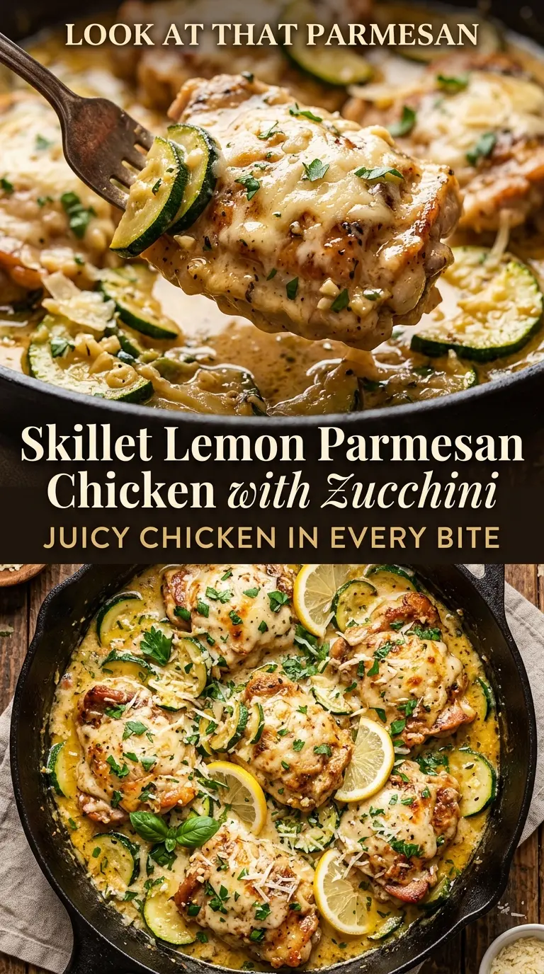 Skillet Lemon Parmesan Chicken with Zucchini