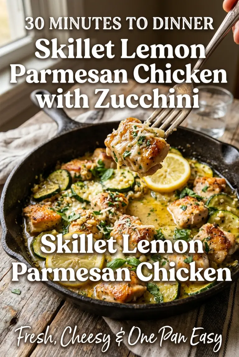 Skillet Lemon Parmesan Chicken with Zucchini