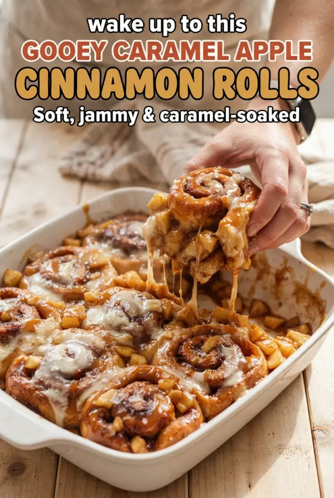 Caramel Apple Cinnamon Rolls