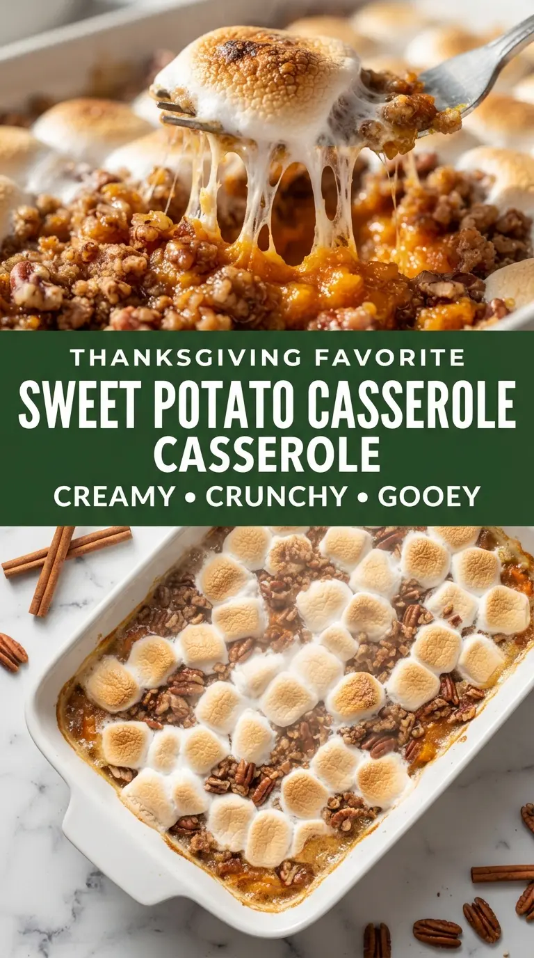 Classic Sweet Potato Casserole creamy pecan marshmallow