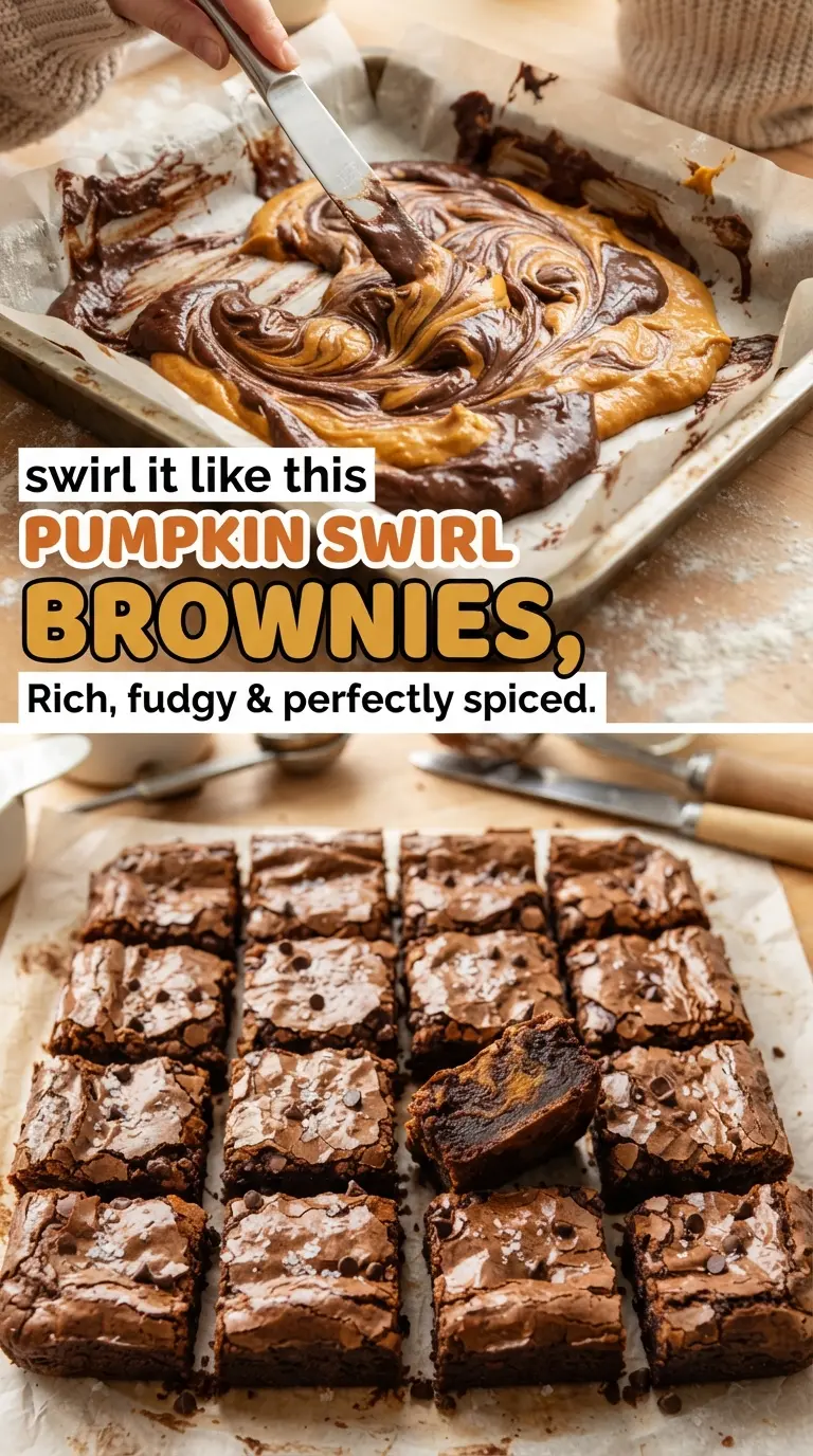 Fudgy Pumpkin Pie Brownies