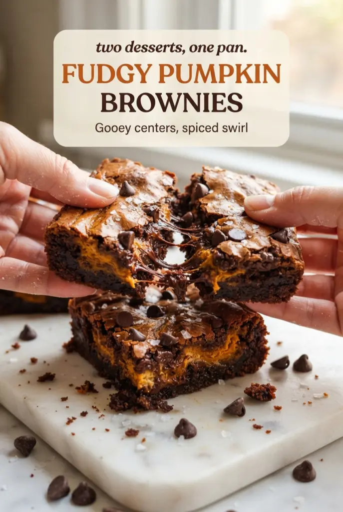 Fudgy Pumpkin Pie Brownies