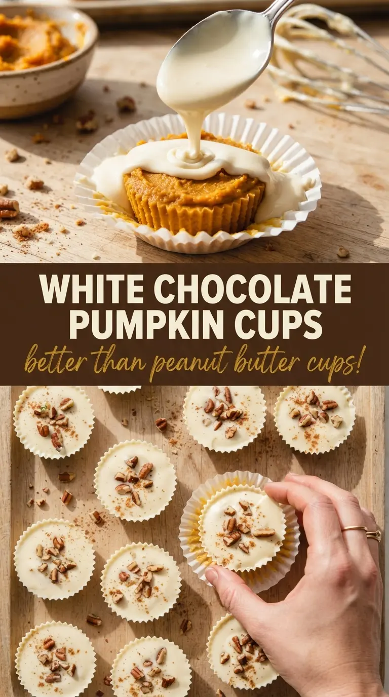 White Chocolate Pumpkin Cups