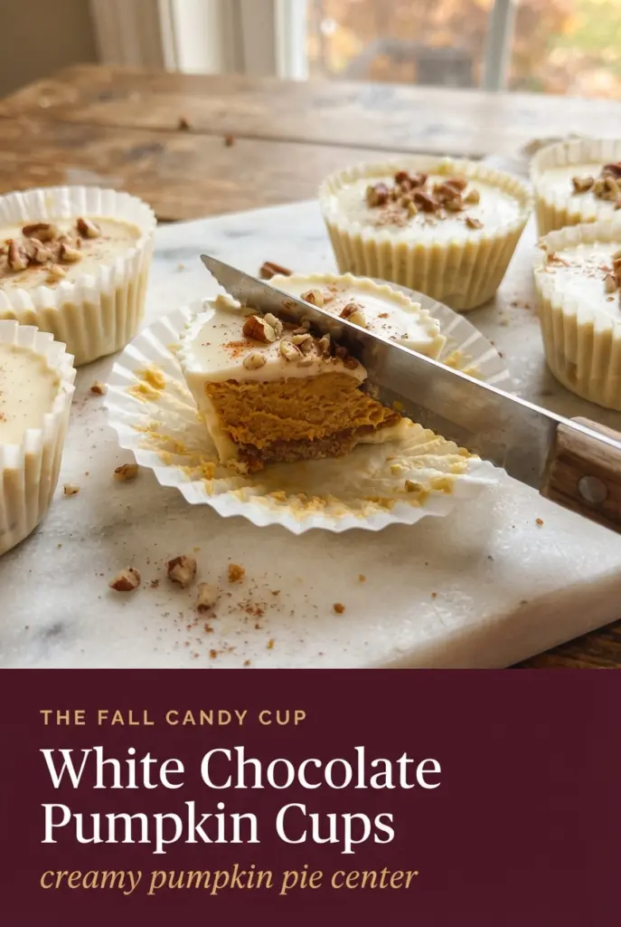 No-Bake White Chocolate Pumpkin Cups