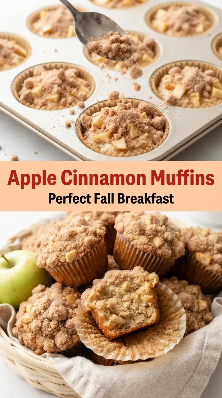 Apple cinnamon muffins soft bakery-style crumb topping