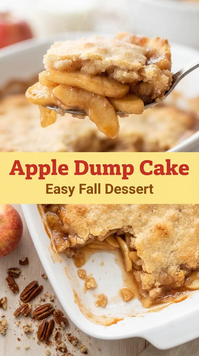 Apple dump cake warm buttery pecans