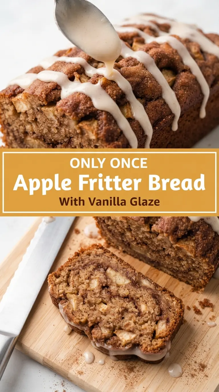 Apple fritter bread soft cinnamon glazed