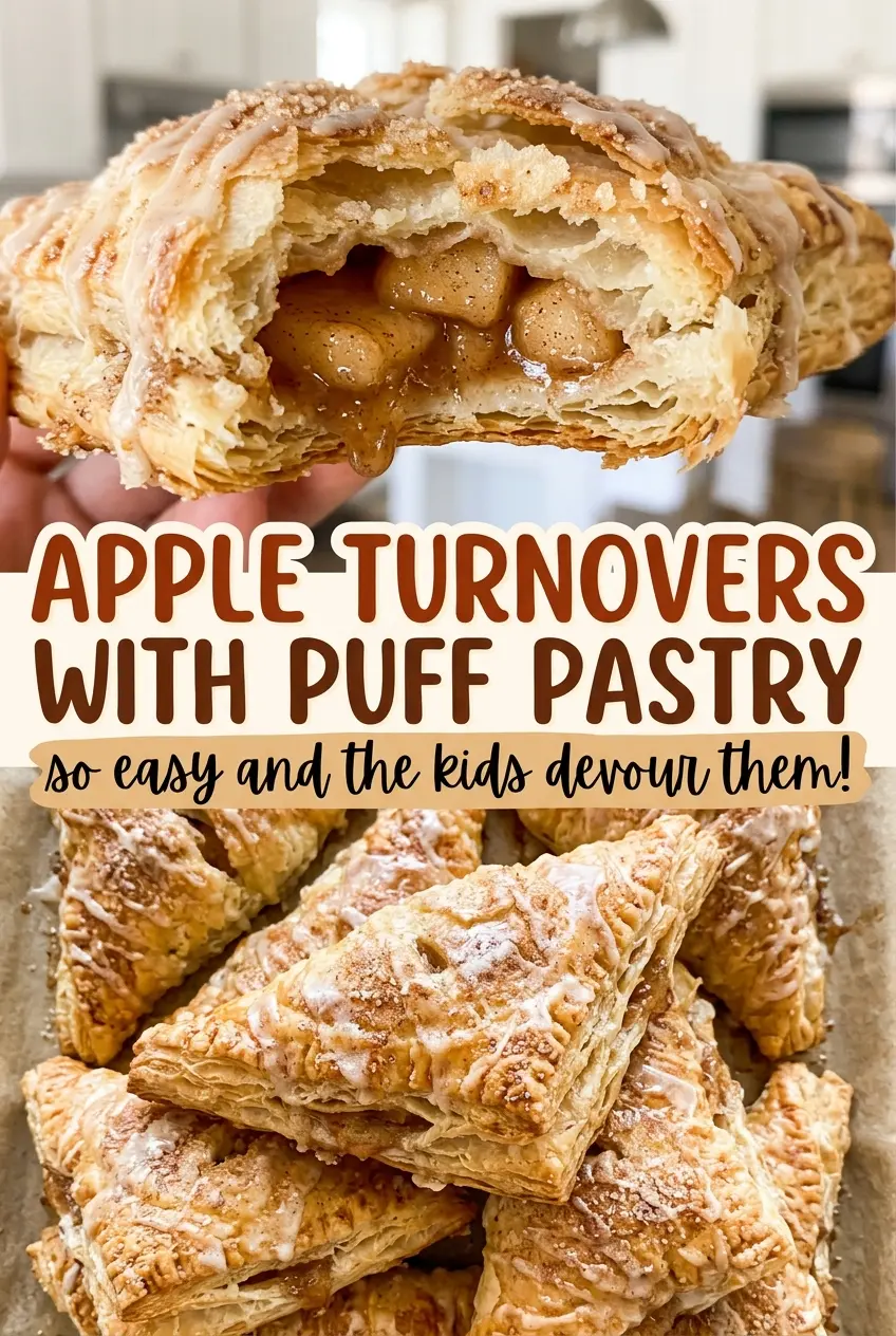 Apple Turnovers with Puff Pastry flaky golden triangles