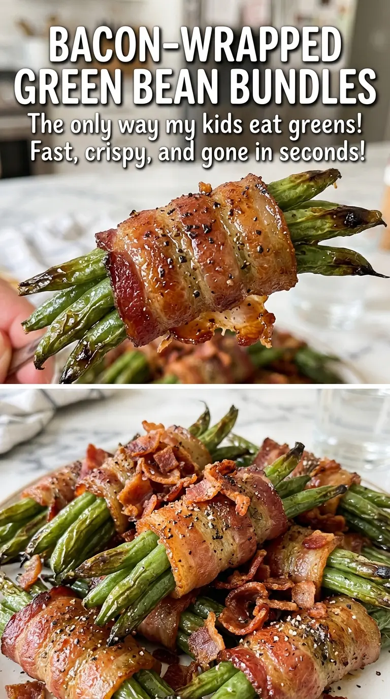 Bacon-Wrapped Green Bean Bundles with tender green beans