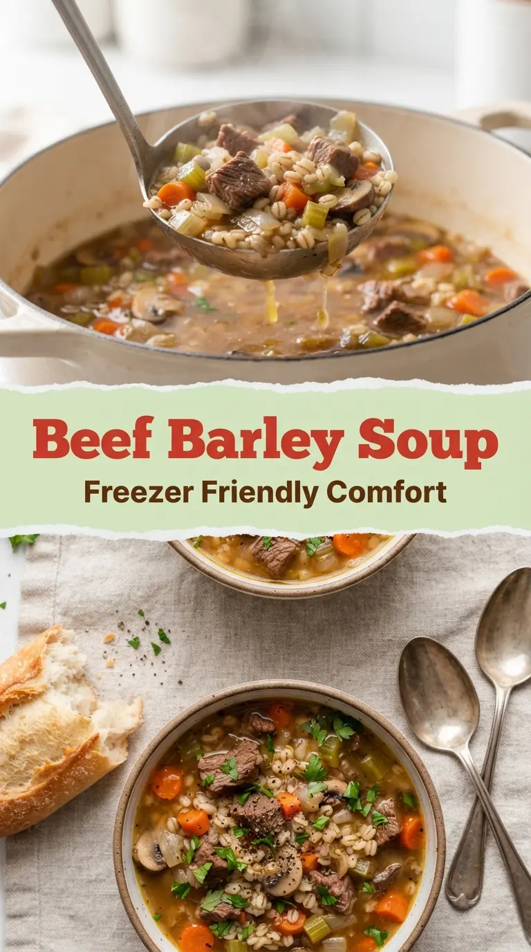 Beef Barley Soup hearty savory mushrooms