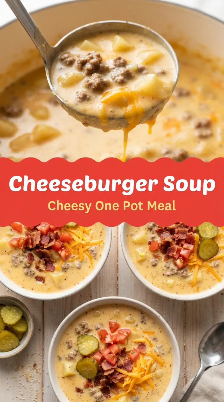 Cheeseburger Soup creamy cheesy one-pot
