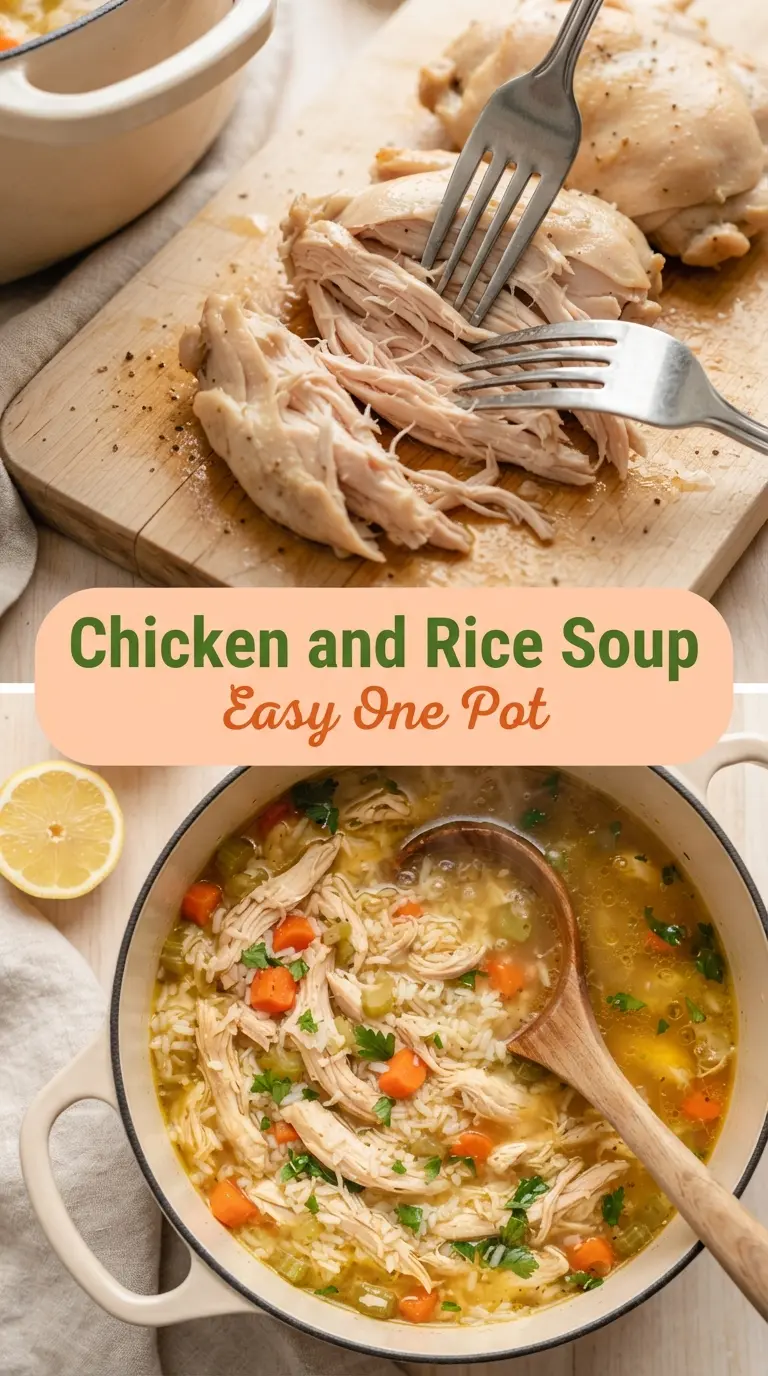 Chicken and Rice Soup cozy herby lemony