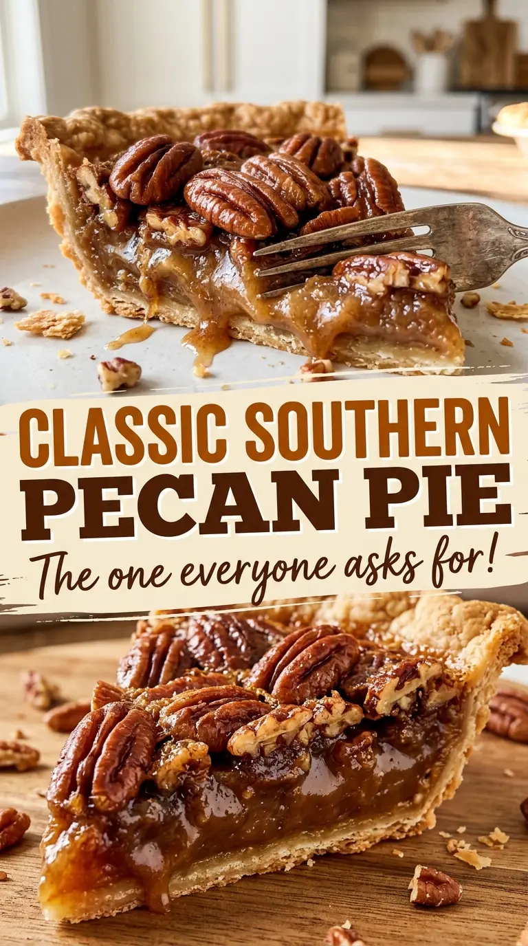 Classic Southern Pecan Pie rich syrupy filling