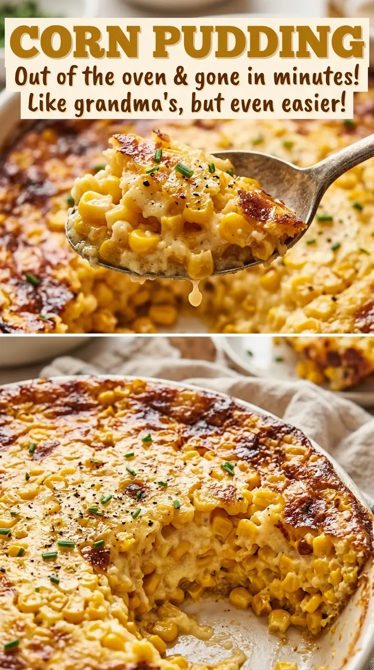 Corn pudding tender sweet kernels
